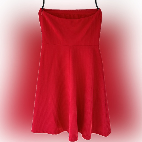 Red Strapless “The Limited” Dress - Picture 2 of 3